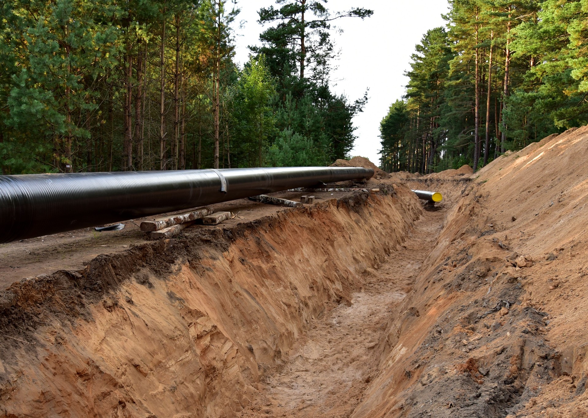 Natural Gas Pipeline Construction site.